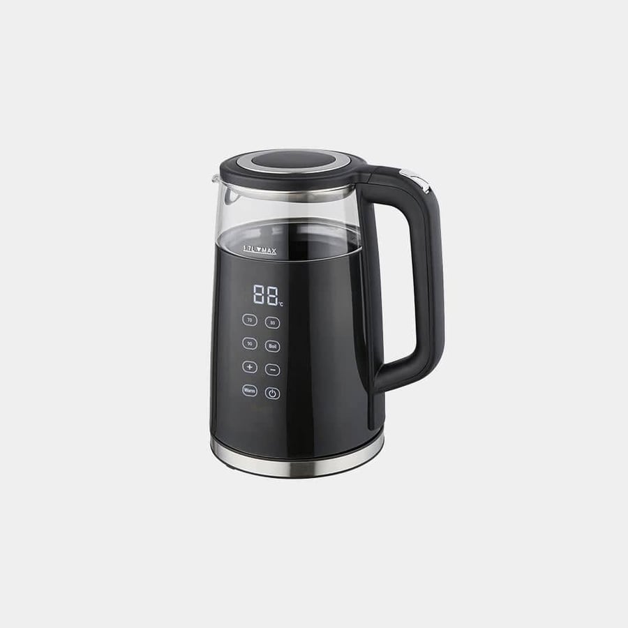 Kolin black digital kettle with transparent part and temperature control 800102024