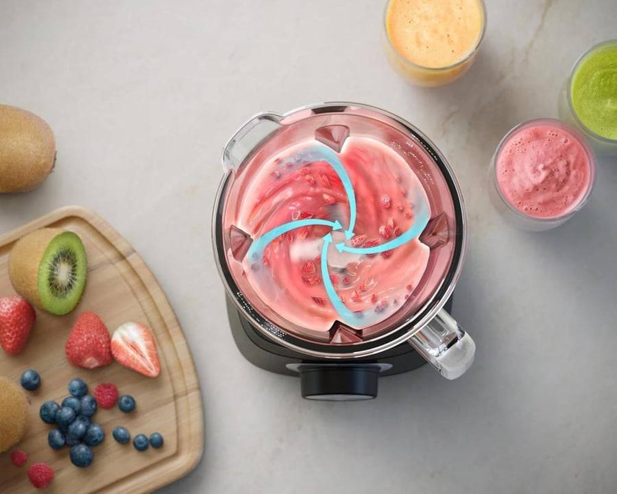 Blender from the 5000 series with 3 speeds, chopper, and grinder with 1200 watt power and 2-liter capacity, Philips, black color, model HR3033/00