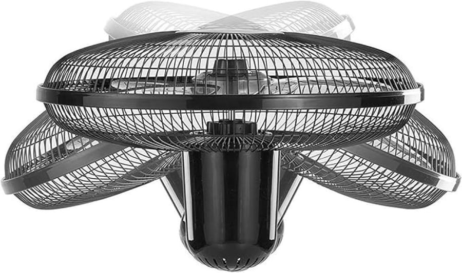 Black and Decker stand fan 60 watts, 16 inch, 3 speeds, timer, black color