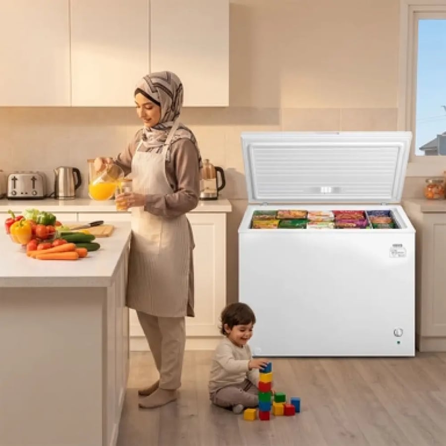 فريزر هام أفقي، 10.3 قدم ، 293 لتر، انفرتر، أبيض - HM450FR26INV