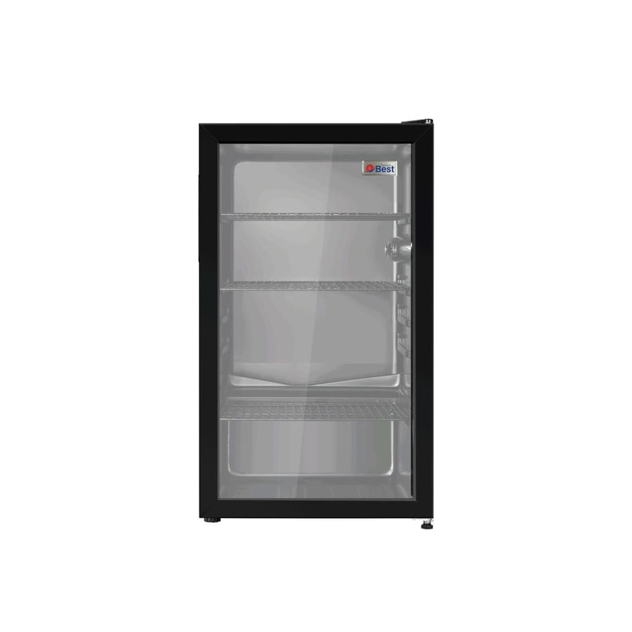 Teco Best single door refrigerator with transparent glass front, capacity 94 liters, 3.3 feet, internal lighting, model BRD-94L