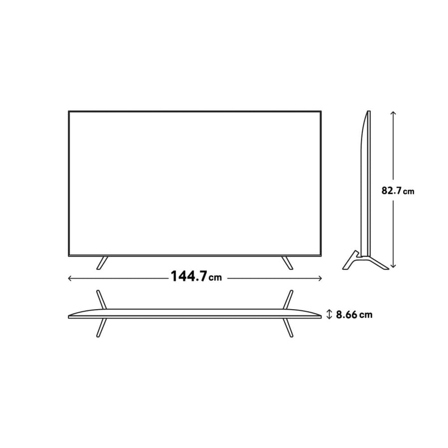تي سي ال شاشة تلفزيون 65 بوصة 4K سمارت Mini LED - أسود - 65C845