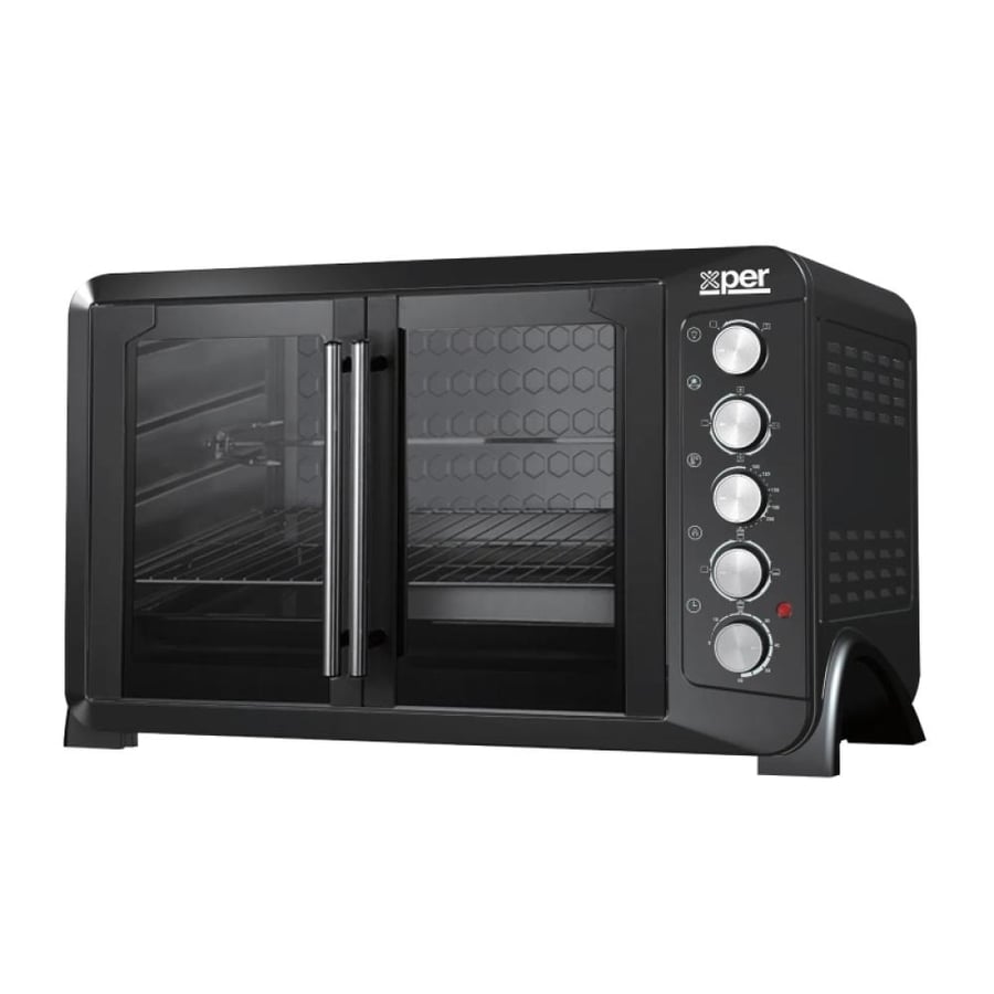 اكسبير فرن 100 لتر - 2800 واط - باب مزدوج مع مروحة - أسود - XPTO100L-24