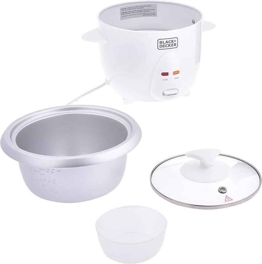 Black and Decker electric pressure cooker 1.8 liter 700 watt white color model RC1850-B5