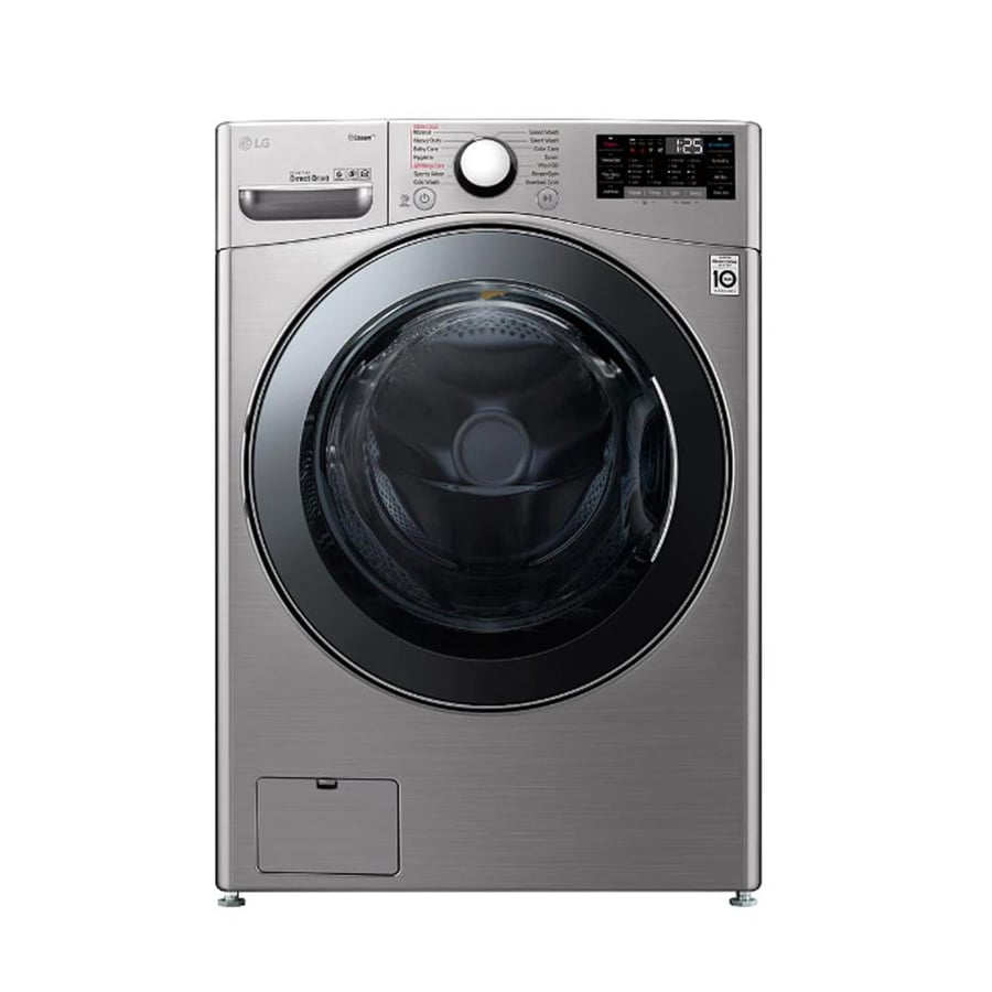 LG washing machine automatic front load 13 kg with ThinQ Wi-Fi technology - silver - WS1308XMT