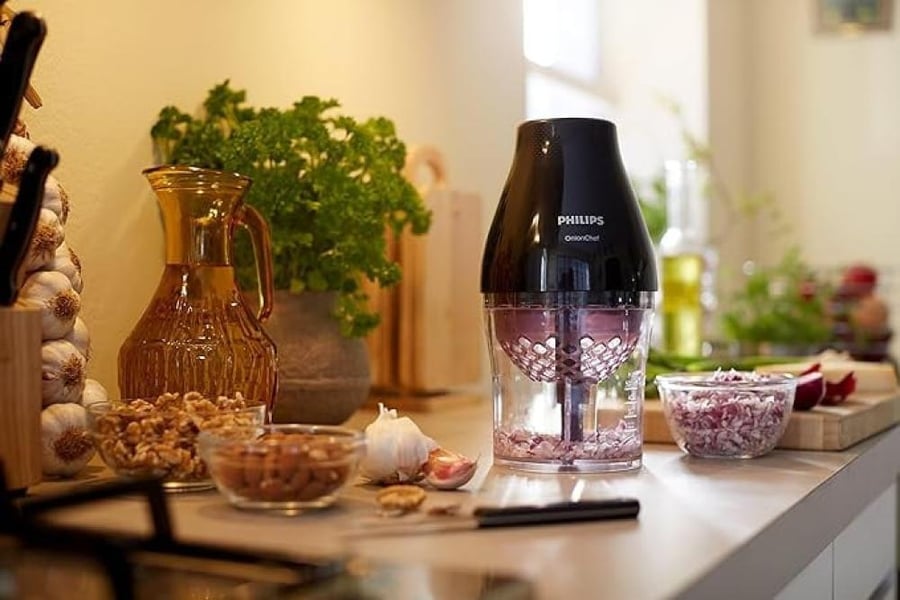 Onion chopper Philips 500 watts - 1.1 liter - two speeds - HR2505/91