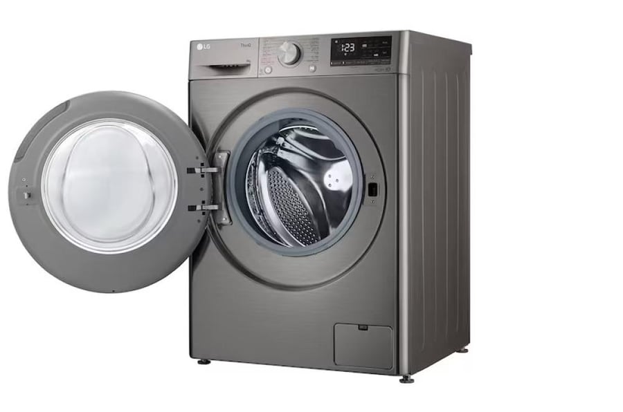 LG front load washing machine 9 kg drying 75% stainless color model WFB0914XM