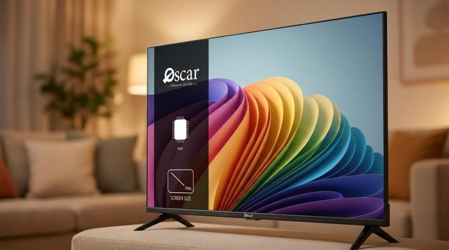 اوسكار شاشة ذكية 55 بوصة بدقة WebOS - 4K - إطار نحيف مع ريموت ذكي - OS55PW4KM