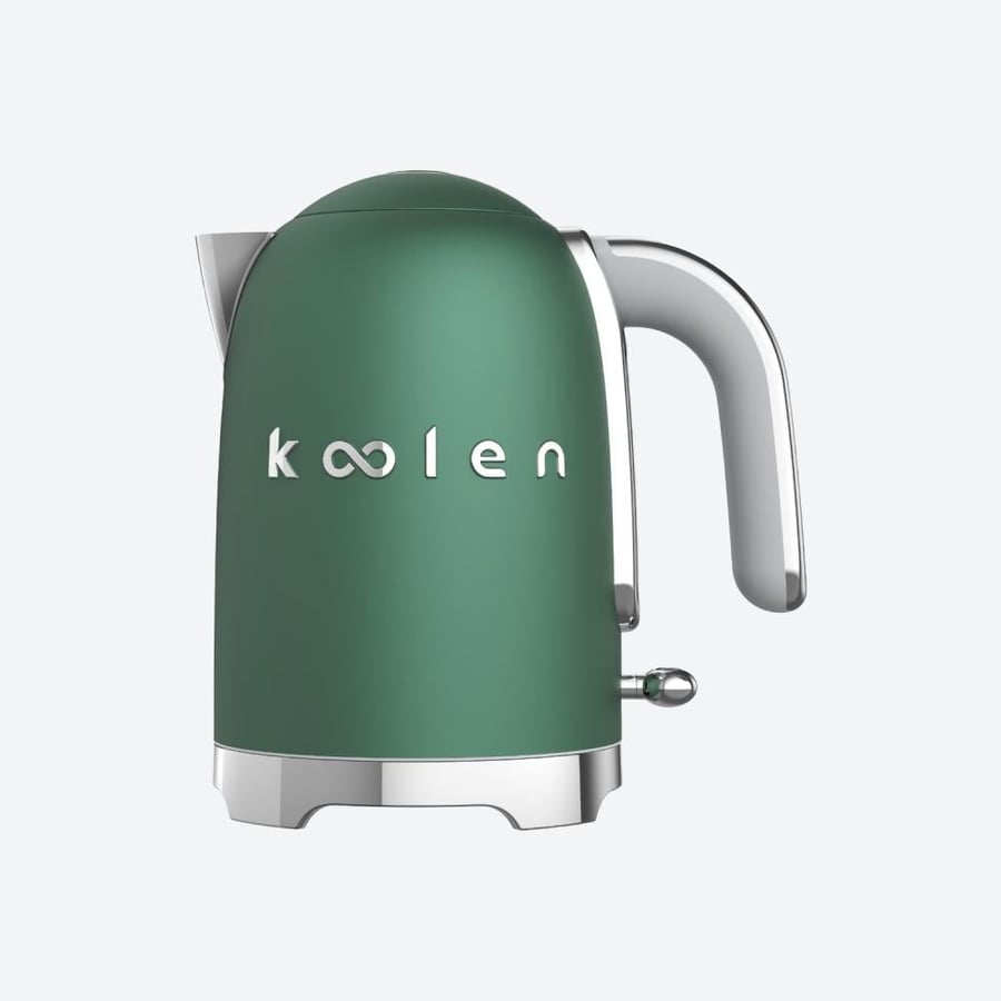 Kolin electric kettle limited edition capacity 1.7 liter shiny surface - 2200 watts - dark green 800102050