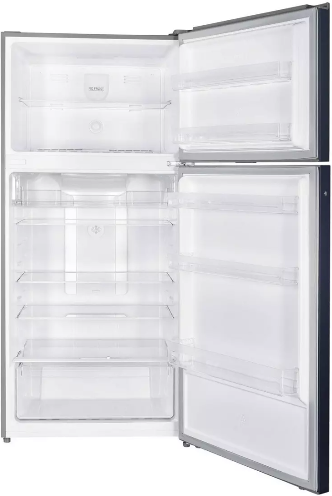Haier refrigerator with vertical freezer, 420 liters, black, model HRF-485GB