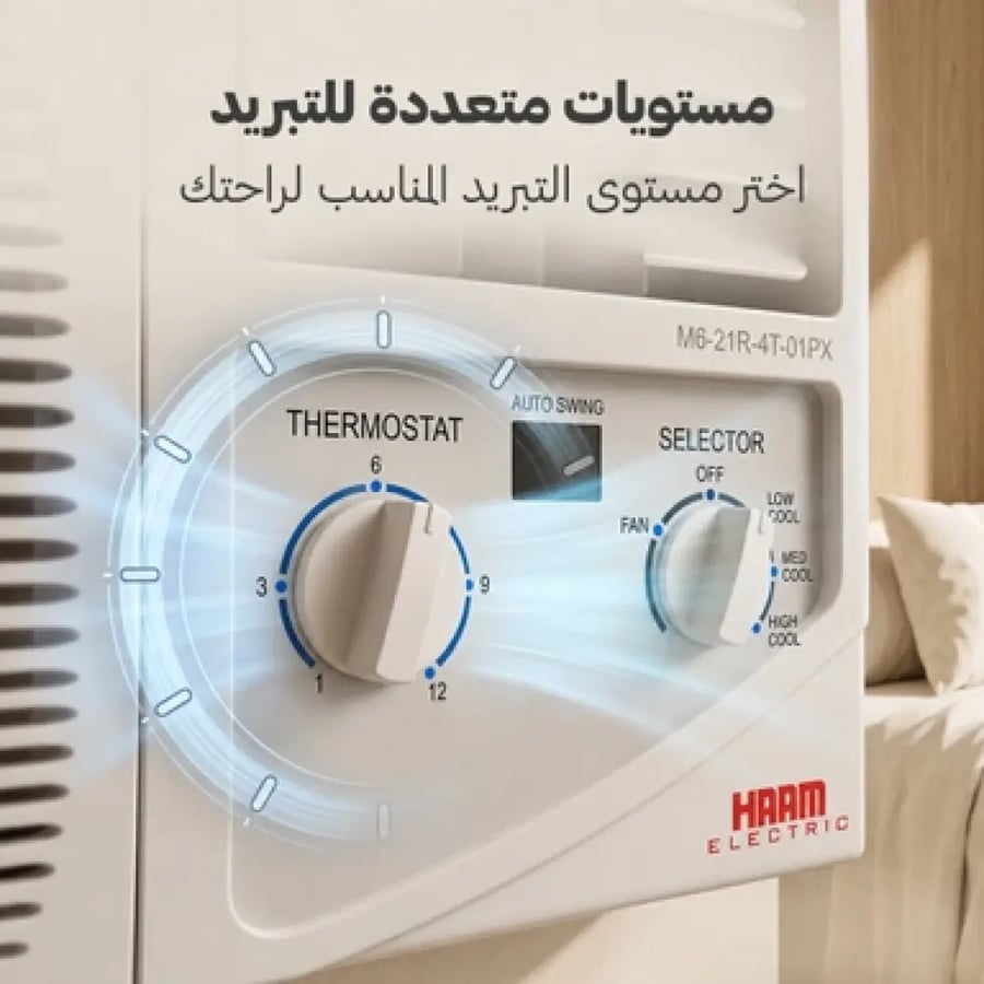 مكيف شباك هام  24، وحدة حرارية، بارد فقط، أبيض - HM24CWM25