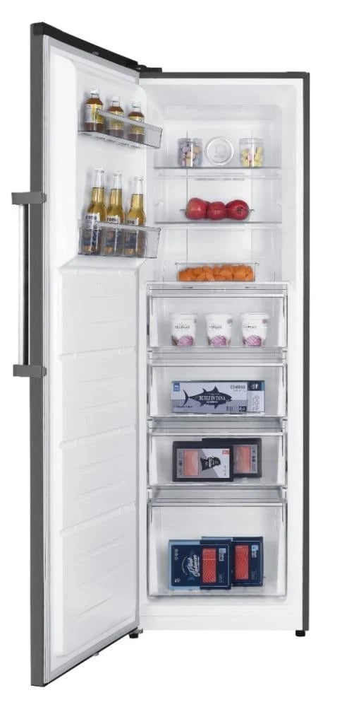 هام فريزر عمودي 9.3 قدم - 262 لتر - نوفروست - شاشة LED - استيل - HM390SFR-O23INV
