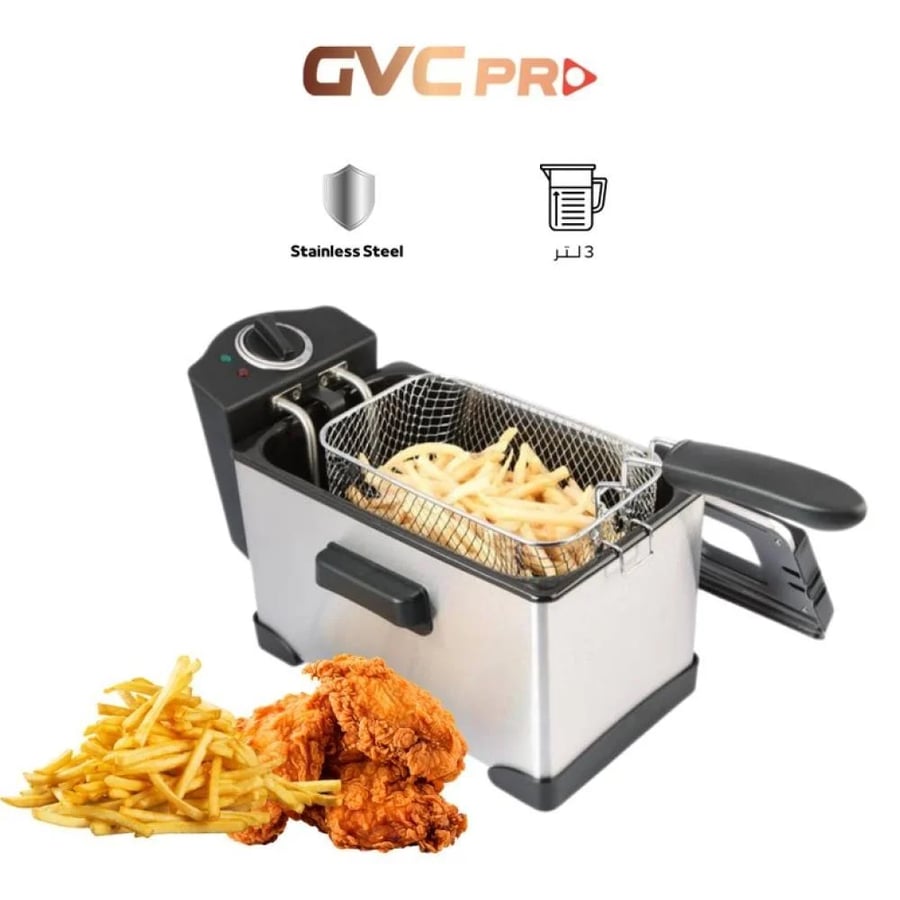 GVC Pro oil fryer rectangular 3 liter