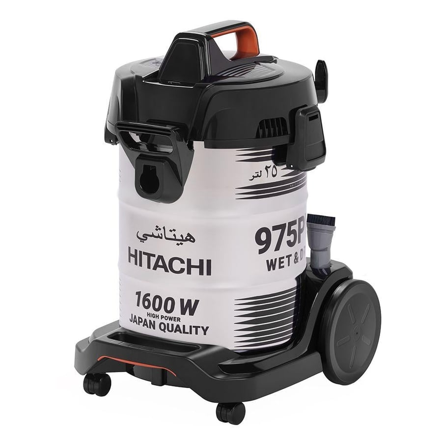 هيتاشي مكنسة برميل رطب و جاف 1600 واط - 25 لتر - أسود - CV-975PWBKGSA