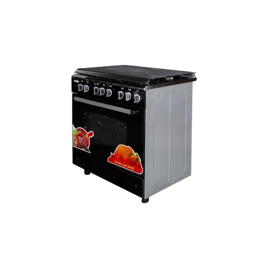 بيسك فرن غاز  5 عيون 60*80 سم أمان كامل – ستيل BO-R8060