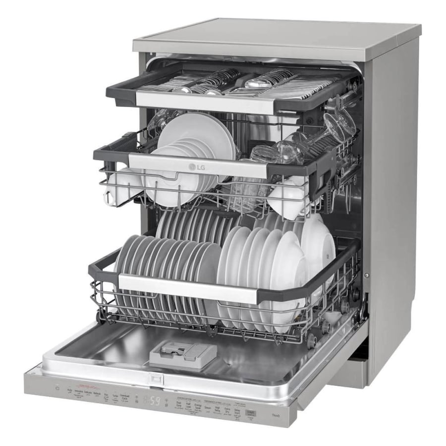 LG dishwasher 14 place - 10 programs - silver - DFC335HP