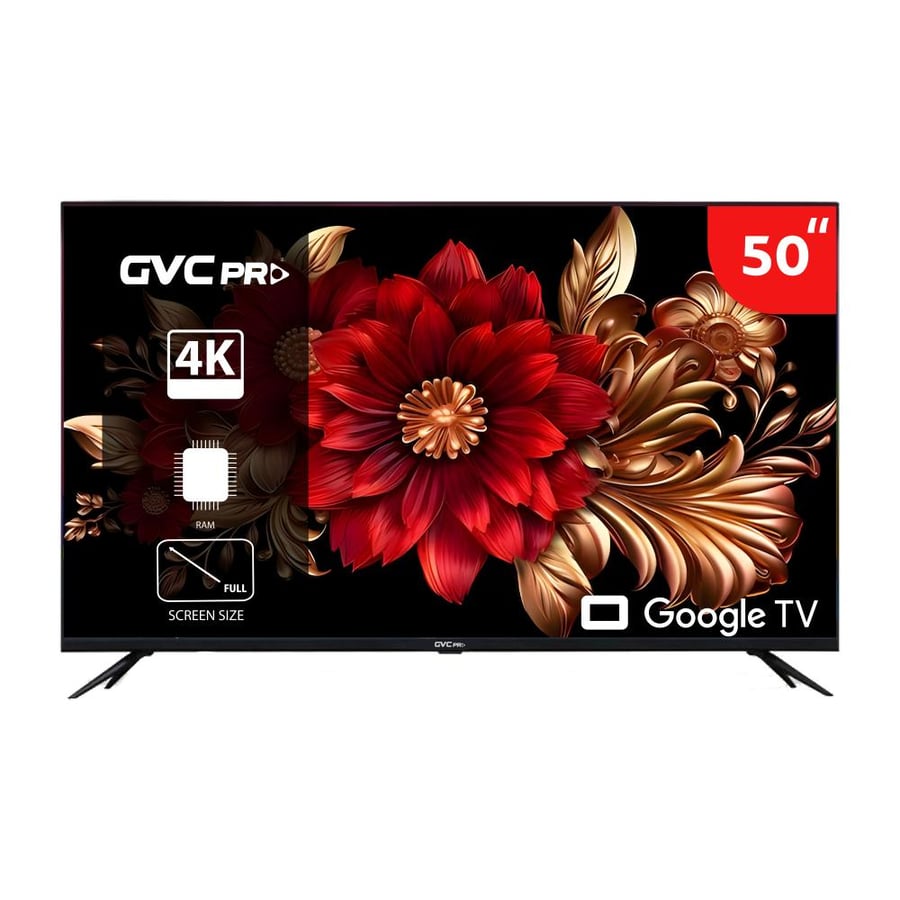 GVC Pro Screen 50 Inch Smart QLED 4K Black Model GVC-50GOG900