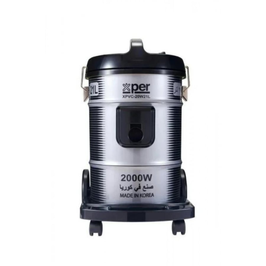 Aspire barrel vacuum cleaner 2000 watt - 21 liter - Korean black and silver color model XPVC-20W21L