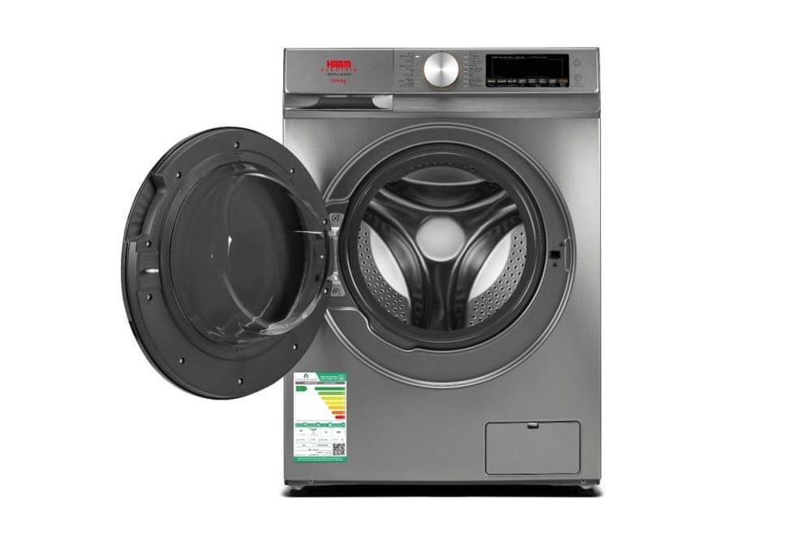 غسالة هام أمامية 13 ك فضي Inverter عدد الدورات 1400 دورة في الدقيقة عدد البرامج: 14 برنامج تنشيف 100% موديل HMCFL13D8SM-25N
