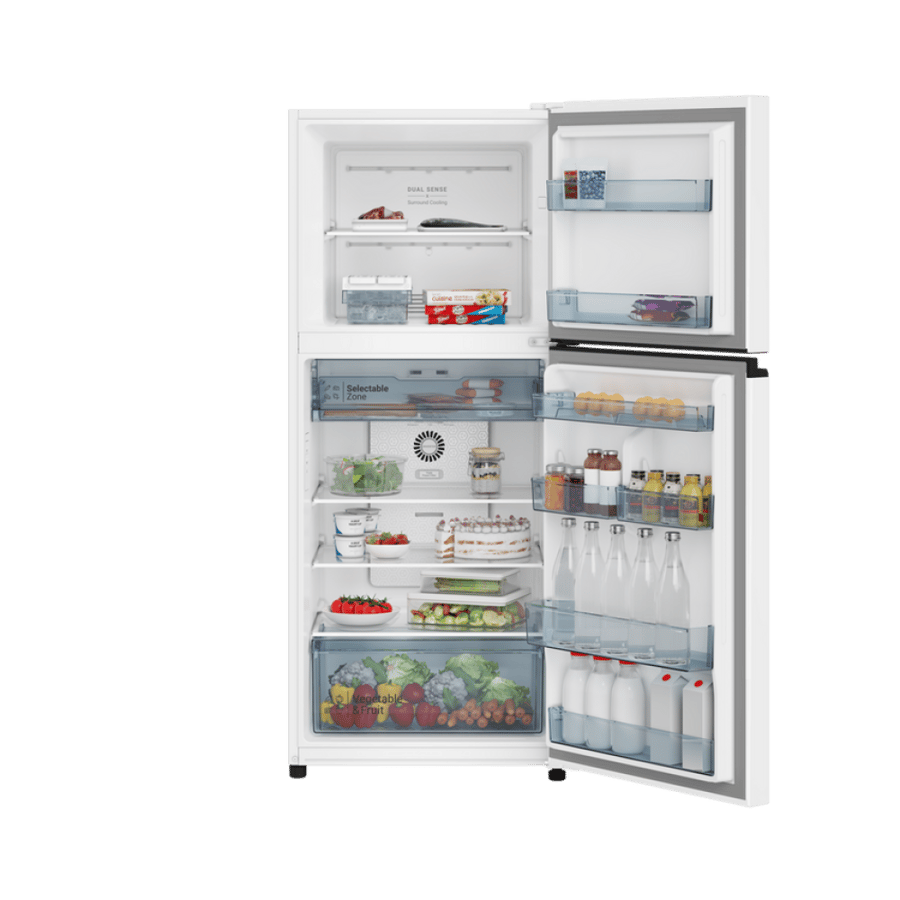 Hitachi two-door refrigerator 374 liters - 13.2 cubic feet - white - HRTN6408SPWHSA