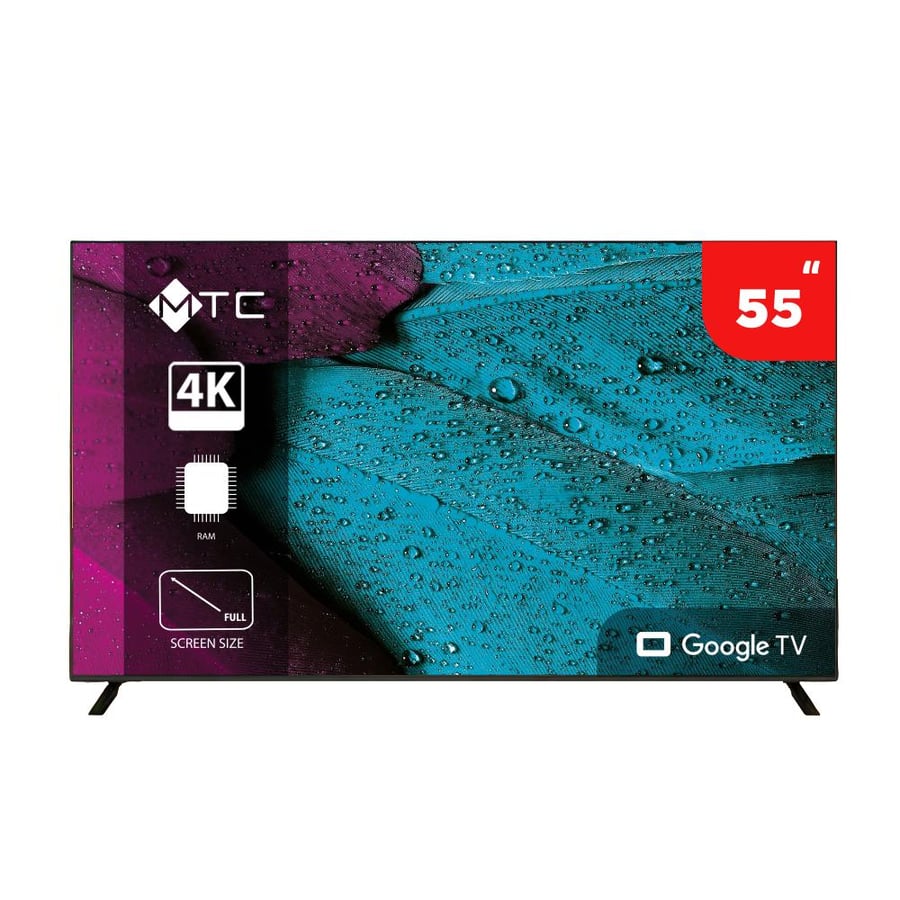 ام تي سي شاشة تلفزيون ذكية 55 بوصة Google TV بدقة 4K UHD - موديل MT55UH450GO