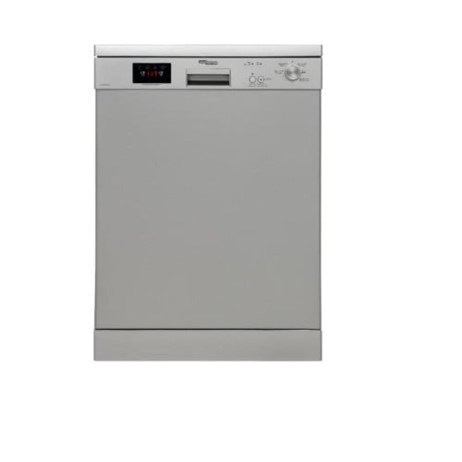 Super General dishwasher 12 place settings 5 programs with digital screen - Silver - KSGDW1604