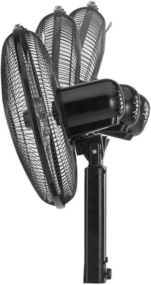 Black and Decker stand fan 60 watts, 16 inch, 3 speeds, timer, black color