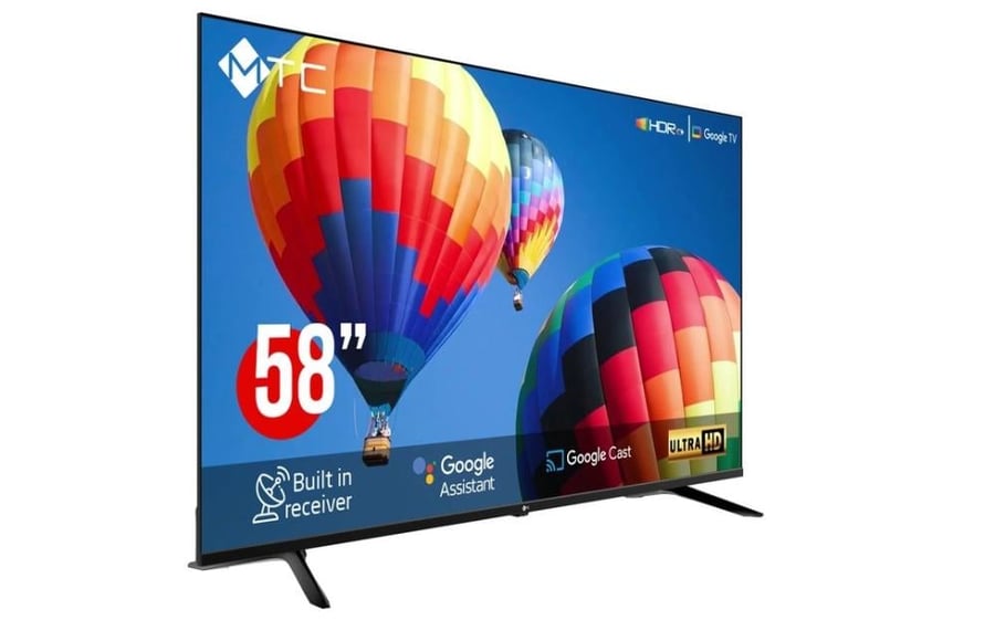 شاشة ام تي سي 58 بوصة ذكية بجودة التراتش دي بنظام جوجل MT58UH600GO -UHD
