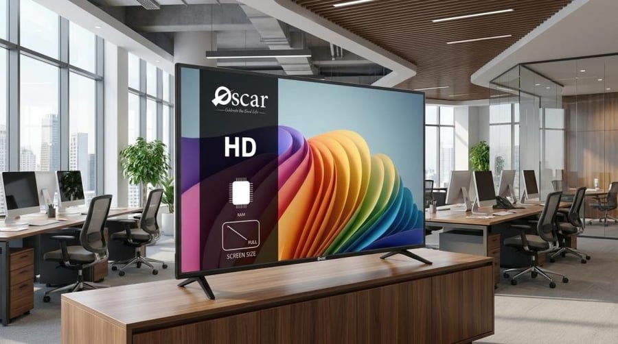 اوسكار شاشة الذكية 50 بوصة WebOS بدقة 4K - إطار نحيف مع ريموت - OS50HW4KM