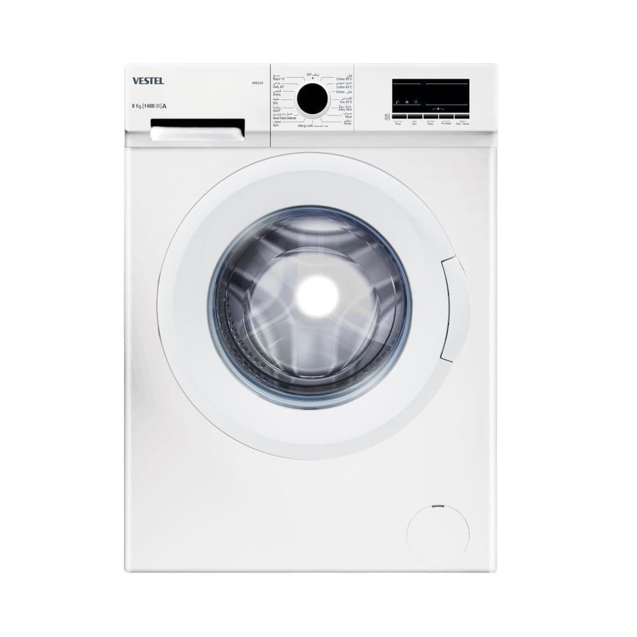 Vestel automatic front load washing machine 8 kg - 1200 rpm - white - W8124