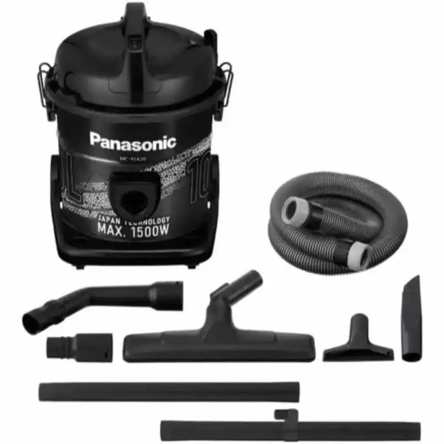 Panasonic barrel vacuum cleaner 1500 watts, 10 liters, 5-meter cord, Malaysian manufacturing