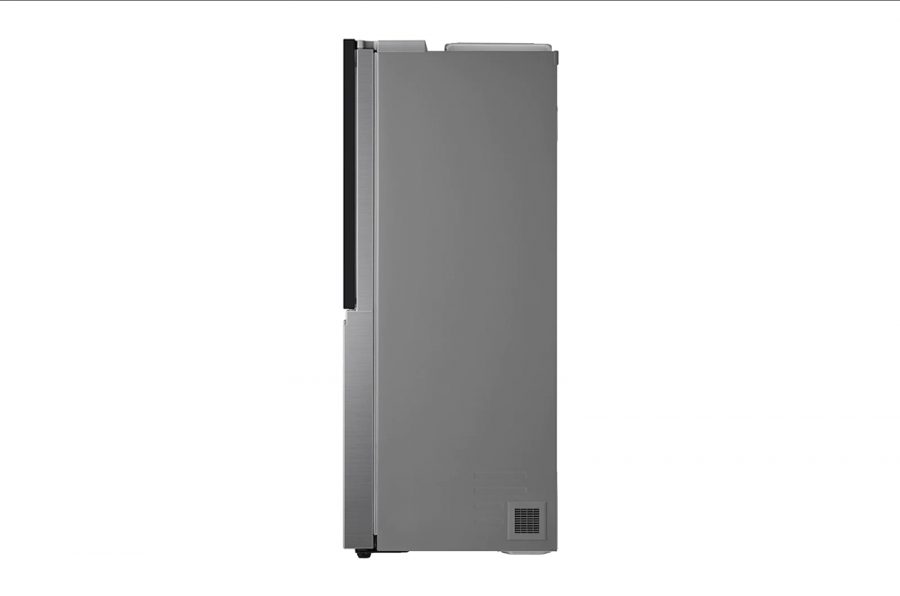LG wardrobe refrigerator with two doors, silver, 21.7 cubic feet, 617 liters - hollow handle - Haier Fresh - Wi-Fi - linear compressor - Chinese model LS25HVLVLV