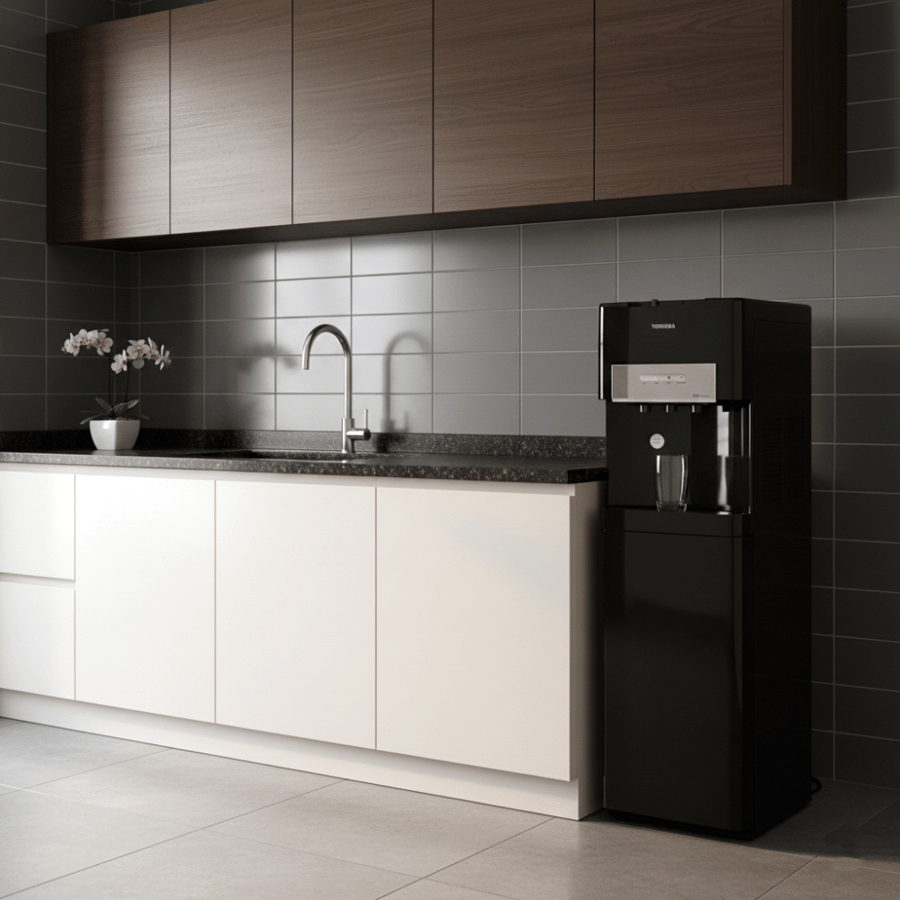 Toshiba water dispenser bottom loading - touch control - 290 watts - black - RWF-W2035UVBSA(K)
