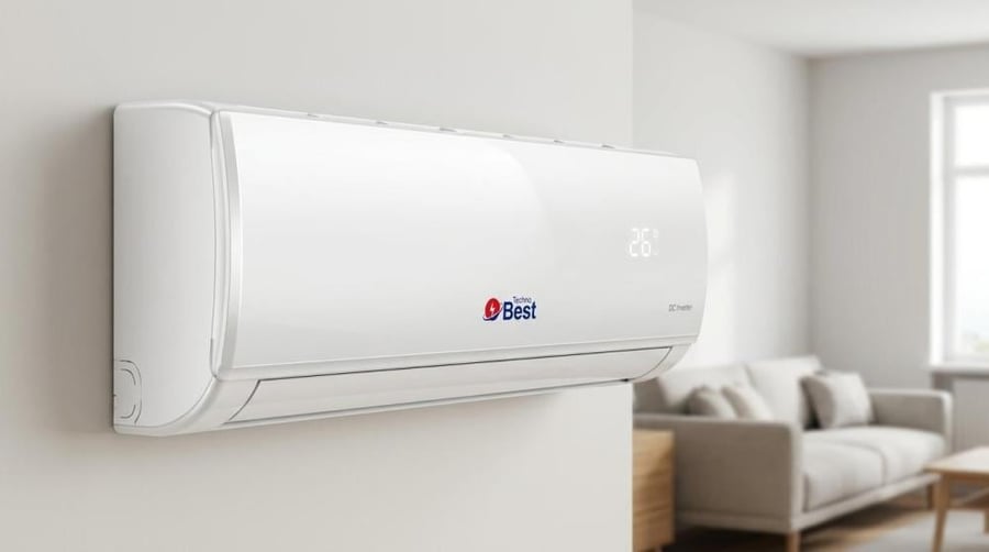تكنو بيست مكيف سبليت 28200 وحدة - 2.5 طن - بارد فقط - إنفرتر- فريون R32 - موديل BSAC-3026CI