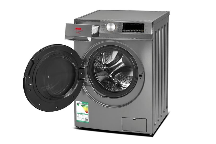 غسالة هام أمامية 13 ك فضي Inverter عدد الدورات 1400 دورة في الدقيقة عدد البرامج: 14 برنامج تنشيف 100% موديل HMCFL13D8SM-25N