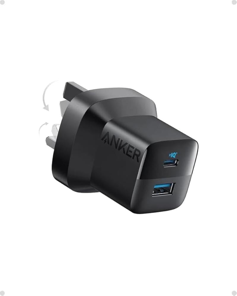 فيش 323 من انكر بقوة 33 واط  USB-C وUSB-A مع وصله متر تايب سي الى تايب