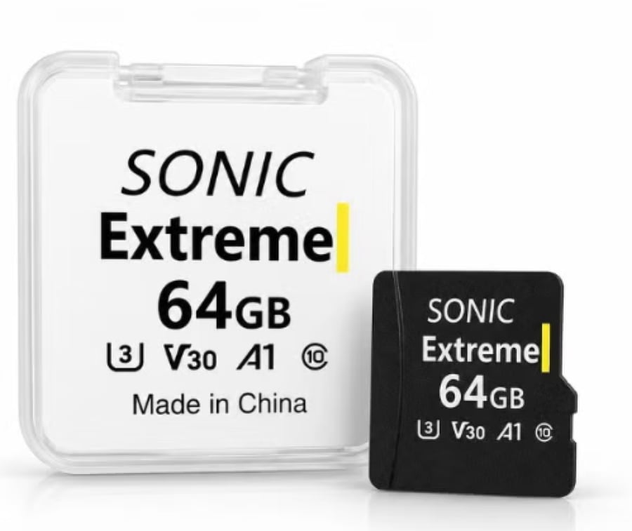بطاقة ذاكرة SONIC Extreme 64GB عالية السرعة لكاميرات الداش كام