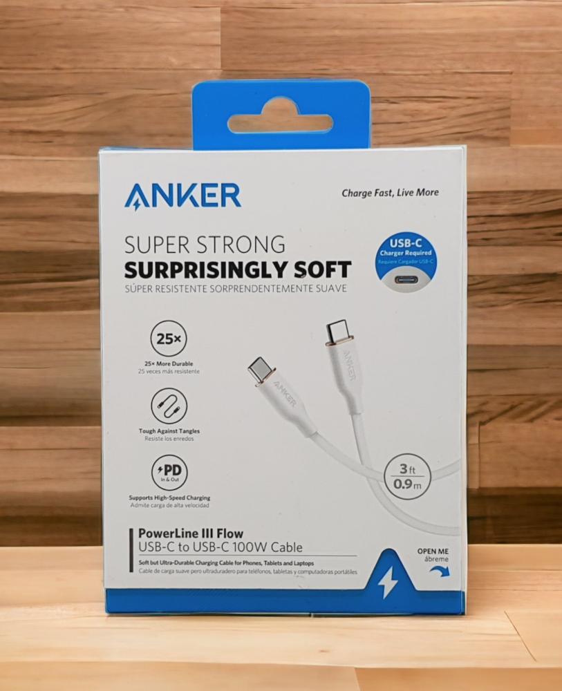 كابل  من أنكر Anker 544 USB-C إلى USB-C 3 أقدام