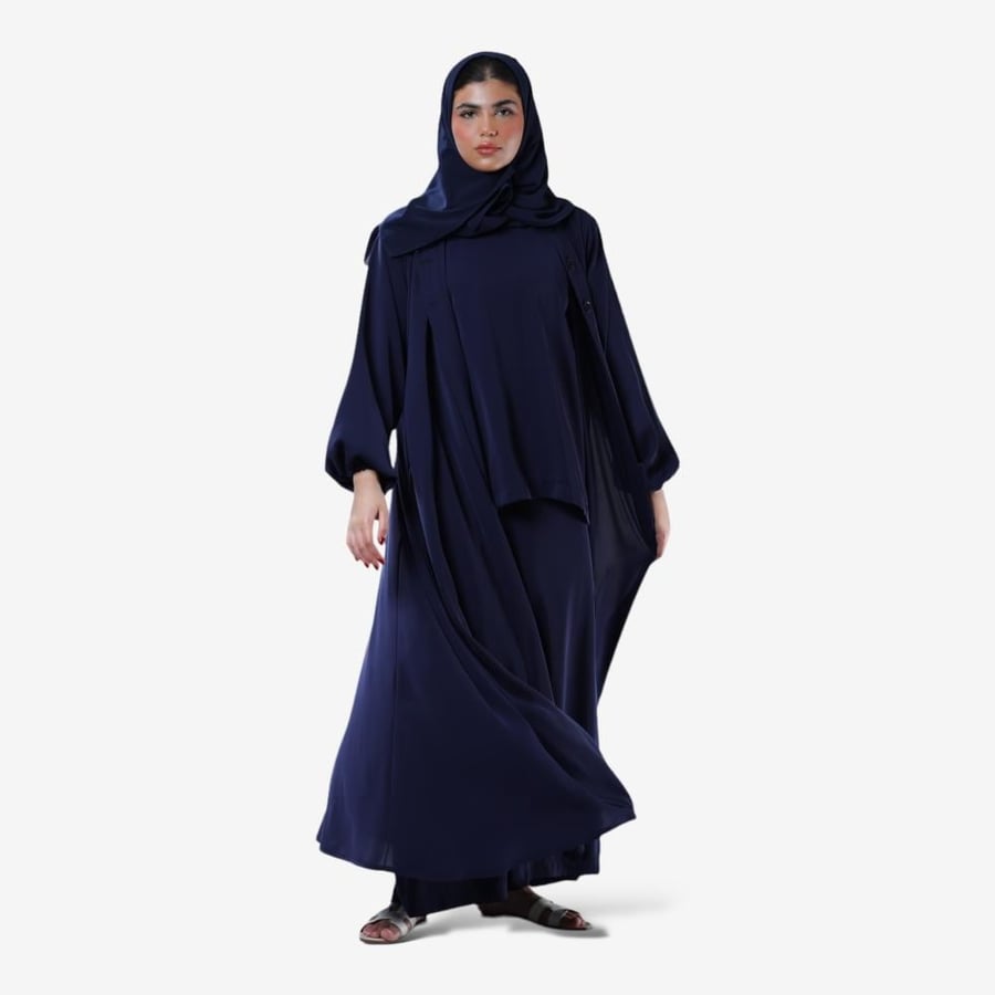 عبايه الحج و العمرة 3 قطع  كحلي