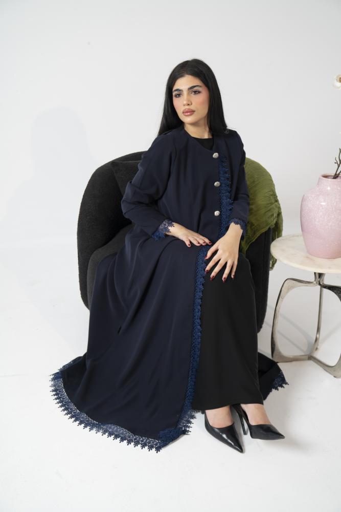 عباية كريب كحلي بكلفة
