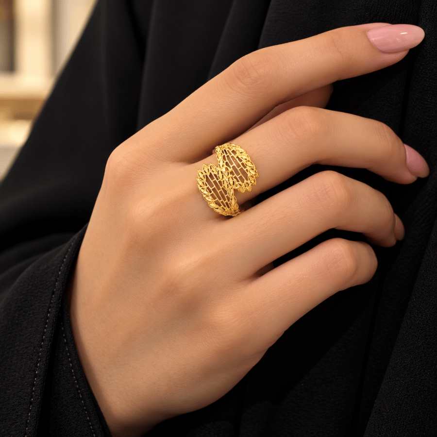 خاتم ذهب صافي عيار 21k | الوزن 1,4 | المقاس 18