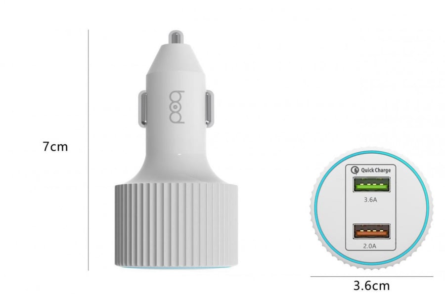 شاحن سيارة مخرجين USB سريع 28 وات