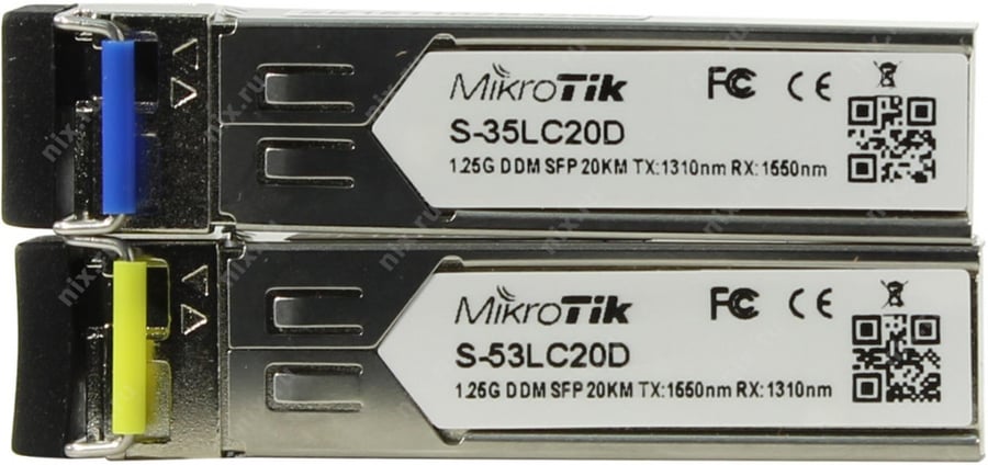موديول فايبر S-35LC20D +S-53LC20D مايكروتك MikroTik