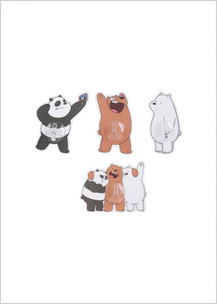 A set of 4 pieces of wall sticker relationships characters the three bears - WE BARE BEARS