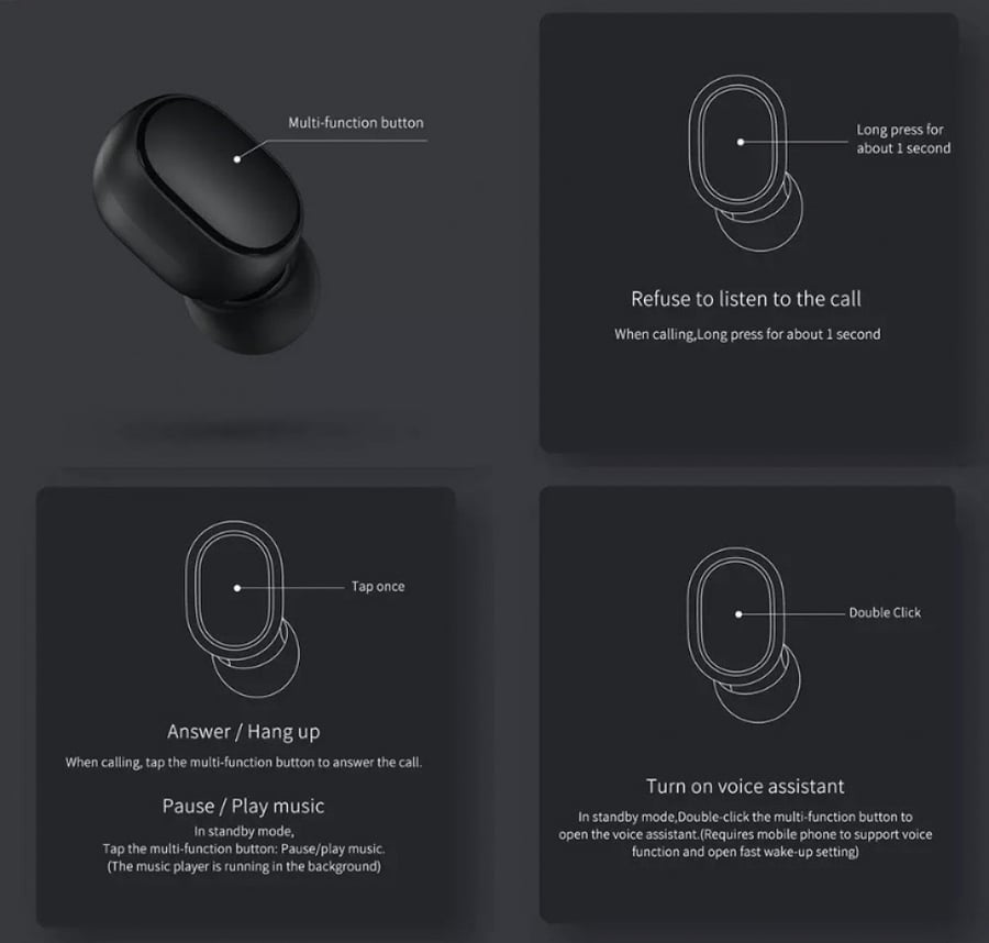 سماعات بلوتوث شاومي Xiaomi مع غلاف أحمر