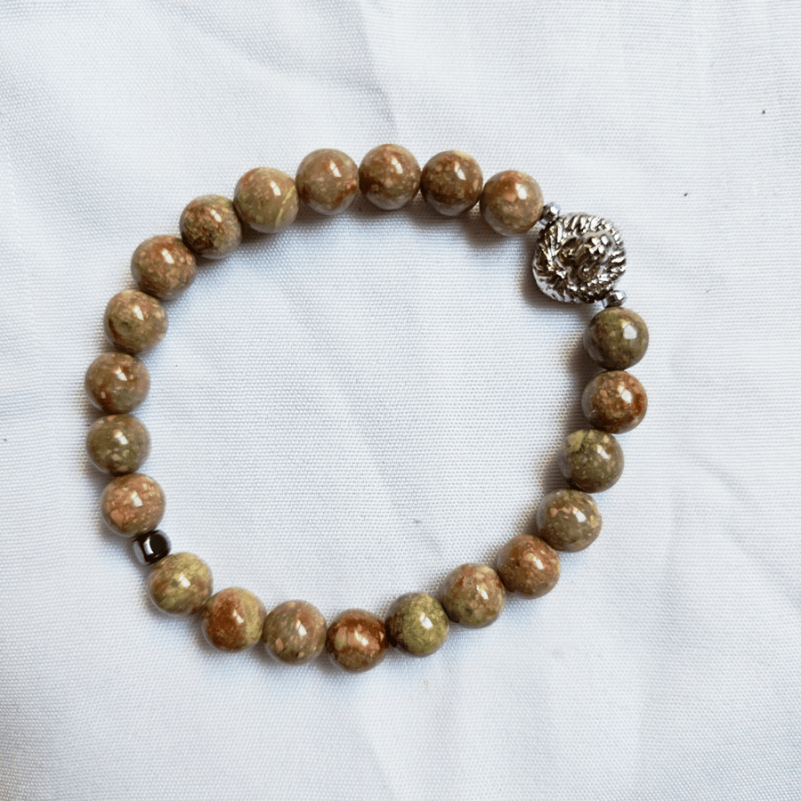 Unakite Men Bracelet