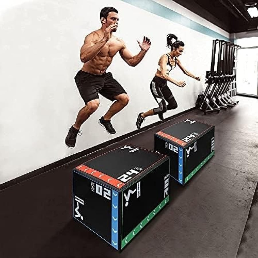 Foam box for jumping exercises