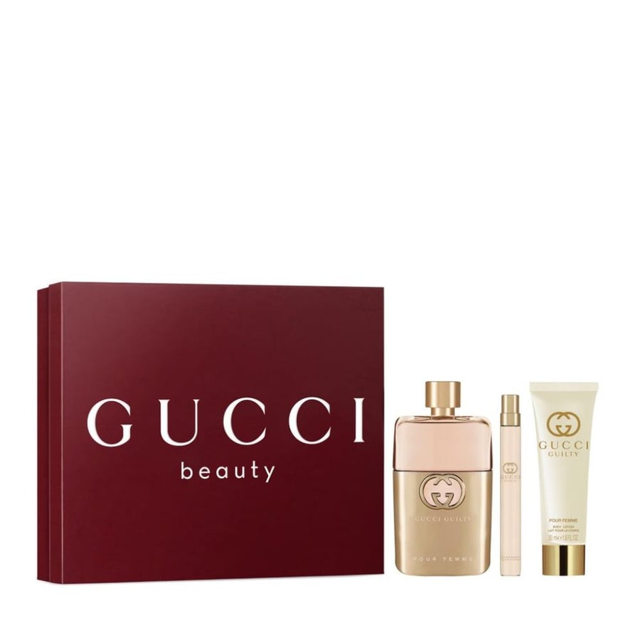 بكج عطر قوتشي غليتي بورفيوم او دو بارفيوم عطر 90مل+عينة 10 مل+ بودي لوشن 50مل