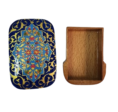 A beautiful handcrafted wooden box, approximately square size 11.30 × 7.5 cm