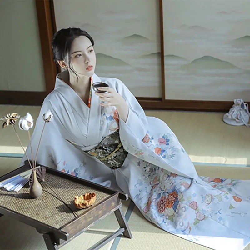 كيمونو ياباني طويل - kimono
